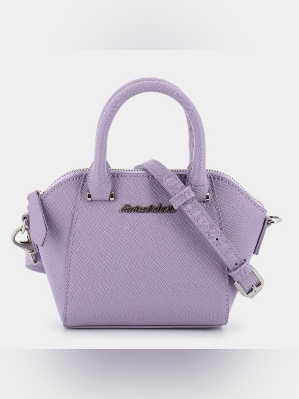 Marina Galanti Lilac Structured Satchel Top Handle Mini Purse Bag Like New